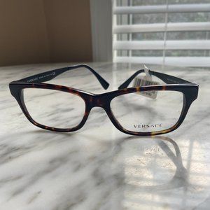 Versace Eyeglasses Brown/Black Frame, Made in Italy